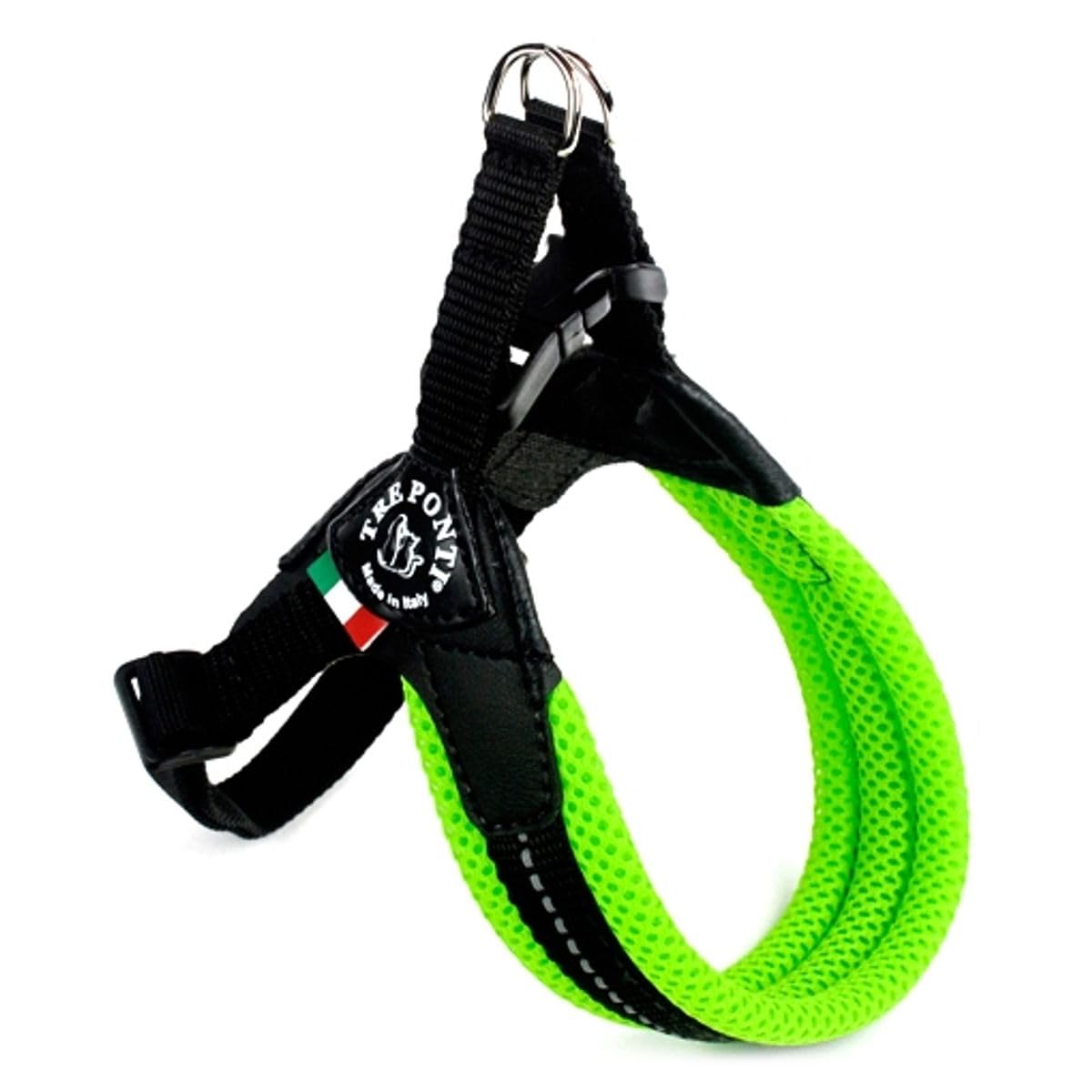TRE PONTI Easy Fit Mesh Classic Neon Dog Harness, Size 1, Green