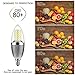 gezee LED Candelabra Bulb, Non-Dimmable, 100 Watt Equivalent, 12W LED Candle Bulbs, Daylight White 6000K, 120V, 1200Lumens, E12 Base, Chandelier Bulbs, Torpedo Shape(4-Pack)