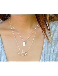 Collar de generaciones de efítalos para regalos de abuela   Plata de ley para mamá, abuela, día de la madre, joyería para regalo de cumpleaños