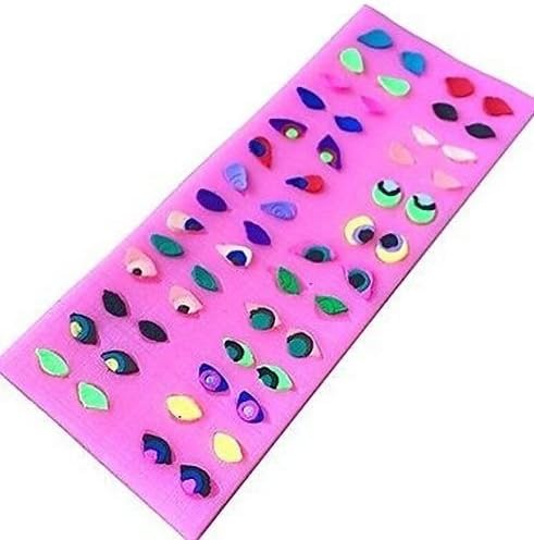 1Pcs Cake Decorating Rectangle Silicone Mould Non Stick Shaped Mini Eyes Expressions 56 Cavity Baking Mold for Fondant Gum Paste Chocolate