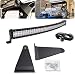 DaSen For Polaris Ranger 570/900/1000 Full Size 50" 288W High Power Curved LED Light Bar w/Pro-fit Cage Upper Roof Mounting Brackets ＆ Wiring Kit