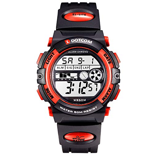 Digital Watch for Kids, Outdoor Sports Camping Swimming Boys and Girls Watch Waterproof Electronic Wrist Watch for Children with Time, Date, Calender, Alarm, LED Light, Stopwatch Functions