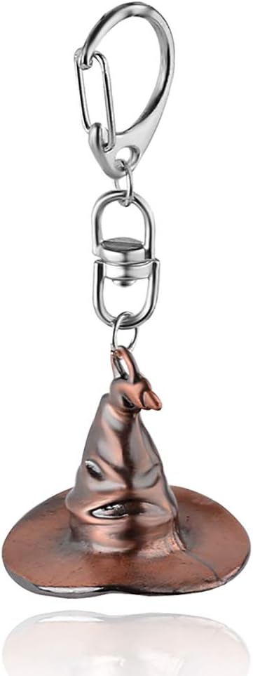 Gespout Magic Hat Keychain Vintage Alloy Keyring Cap Pendant Key Buckle Ornaments Accessories for Key, Car Key