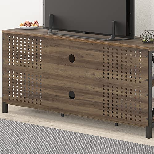LVB Rustic TV Stand, Industrial Entertainment Center for 70 Inch TV