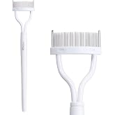 Eyelash Comb MSQ Eyelash Separator Mascara Applicator Eyelash Definer With Comb Cover Arc Designed Cosmetic Brushes Tool White (1PCS)