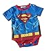 Stylesilove Super Heros Baby Boy Costume Jumsuit (90/12-18 Months, Blue Superman)