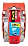 Scotch Heavy Duty Shipping Packaging Clear Tape, Red Dispenser 3Z5VSJ, 1.88 in x 22.2 yd, 4-PACK
