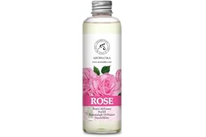 Reed Diffuser Refill Rose 200ml - Home Fragrance Room Freshener With Floral Scent - Rose Aroma