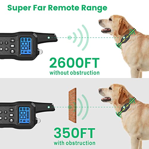 FunniPets Dog Training Collar 2600ft Range Dog Shock Collar with
