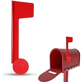 JIYIN Mailbox Flag Replacement, Easy Installation Red Metal Mailbox Flag Universal Mailbox Flag for Outgoing Mailbox