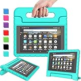 AVAWO Shock Proof Case for Fire HD 8 2017/2018 Tablet - Kids Shockproof Convertible Handle Light Weight Protective Stand Case for Fire HD 8-inch (7th/8th Generation, 2017/2018 Release), Turquoise