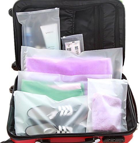 24x Travel Packing Bags Set - Lightweight Hygiene Cosmetic and Carry-on Waterproof Garments Ziplock Clothes Socks ShoesStorage Bag