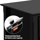 Yaheetech Bedside Table Set of 2 3-Drawer Nightstand Pine Wood Black view 4
