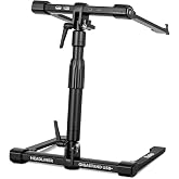 Headliner Gigastand USB+, Adjustable DJ Laptop Stand with Integrated USB-C Hub - Steel &amp; Aluminum Construction, Foldable Design, Telescoping Neck - Perfect for DJs, Musicians, and Creators