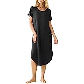 Latuza Women's Soft Viscose Short Sleeves Long Nightgown