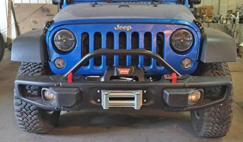 Rock Hard 4x4 Grille Guard and Light Mount Hoop for 10A/Hardrock/Recon Edition Jeep Wrangler JK 2/4DR 2007-2018