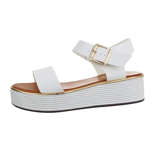 Ital-Design Damenschuhe Sandalen & Sandaletten Riemchensandalen