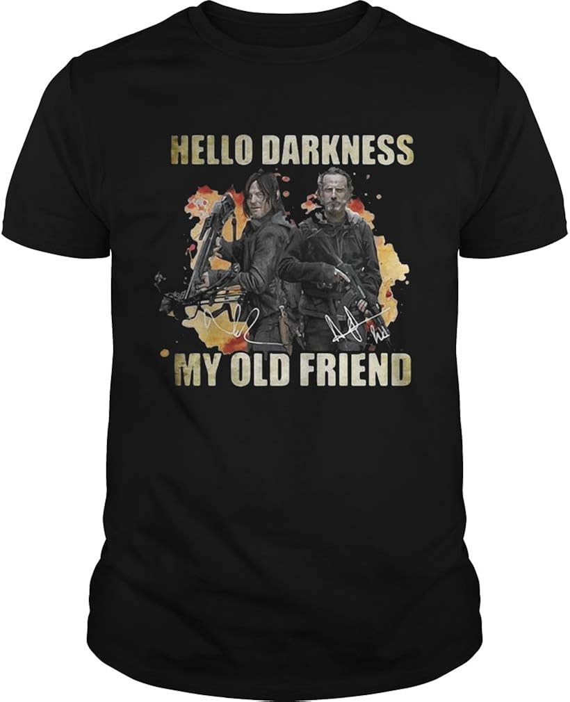 Amazon.com: Daryl Dixon and Rick Grimes Hello Darkness My Old Friend, Hoodie, Sweater, Long 