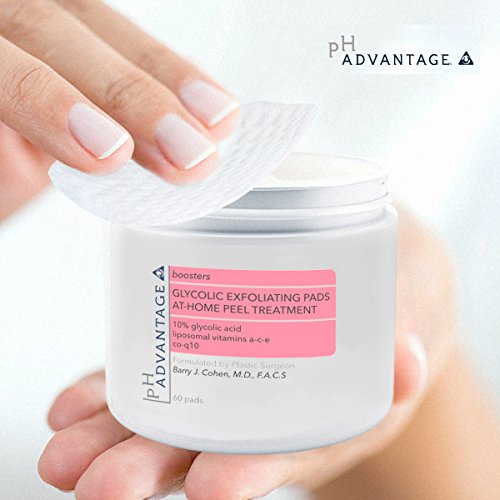 Glycolic Acid Peel Pads Anti Aging AHA Facial Scrub Cleanser Daily