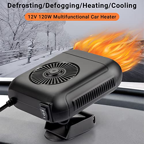 Portable Car Heater, 12V 120W Heater for Car That Plugs Into Cigarette