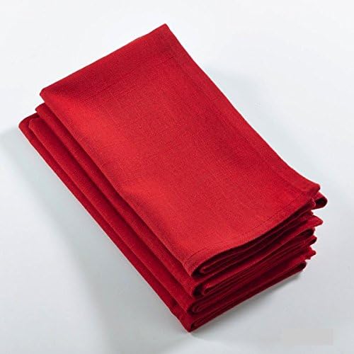 4 Piece Coral Dinner Napkins, Casual Contemporary Style, Cotton Material, Solid Pattern Design, Woven, Square Shape, All Seasons, Beautiful, Suitable For Everyday, Dark Coral Pink