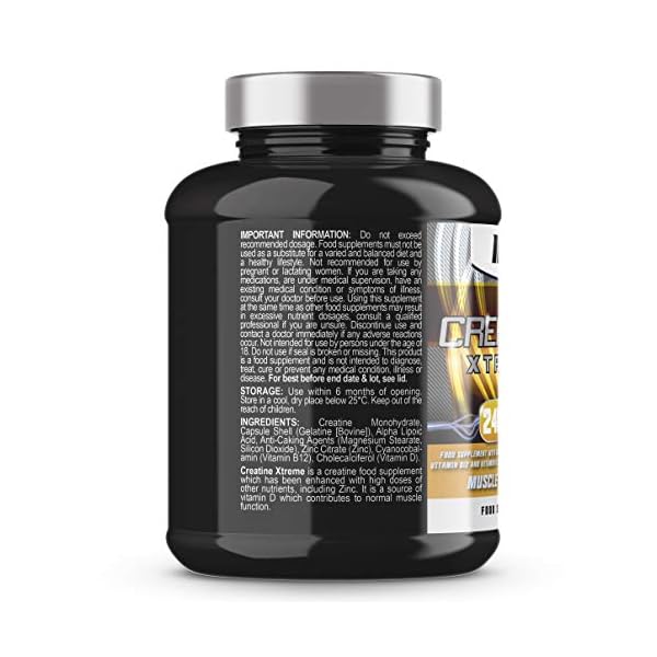 Creatine-Xtreme-4200mg-per-Serving-x-40-Servings-Creatine-supplement-with-ALA-and-Vitamin-D-240-Capsules Creatine Capsules - 4,200mg per Serving x 40 Servings - Creatine Monohydrate Enhanced with ALA - Creatine Tablets…