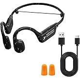 MZYDM Bone Conduction Headphones, Open Ear Headphones Bluetooth5.4 with Mic, 15H Playtime, IPX6 Sweat Resistant Wireless Earphones, for Workouts and Running, Black