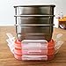 Mighty Hippo Rectangle Stainless Steel Mini Container - 2 Pack Set - Spill and Leak Proof/Perfect for Salad Dressings - Dips - Sauces - Condiments - Baby Food and Snacks/Adult and Kid Friendly