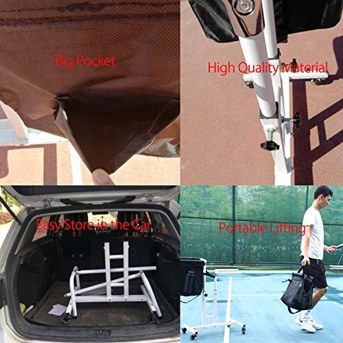 image for NAKOBO 280 Tennis Ball Hopper Basket Portable and Moveable Teaching an