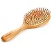 BESTOOL Hair Brush - Wooden Hair Brush with Wooden Bristles Large Paddle with Cushion Scalp Massage Hairbrush for Women and Men Hair Care (L)