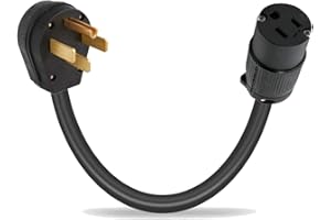 GETWIREDUSA FX125V514G Gas Range Oven Power Cord Converter, Old 14-50P 220/250V 4-Pin Male Plug to New Female 5-15R Home Wall Socket Receptacle, Electric Outlet Cable Adapter