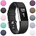 RedTaro Replacement Bands Compatible with Fitbit Charge 2, Classic & Special Edition Adjustable Sport Wristbands for Fitbit Charge 2 Women Men Large Black