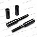 HTTMT MT387-001- Black 2 Inches Mirror Extensions Kit Compatible with Harley Softail Sportster Dyna Touring