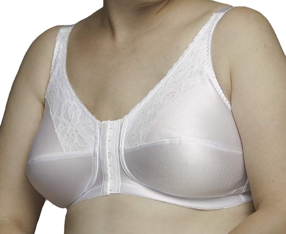 Nearly Me - #670 Lace Front Closure Mastectomy Pocket Bra (Multiple Sizes & Colors)
