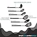 Cooking Utensil Set - 6 Best Kitchen Utensils Set - Black Nylon Cooking Utensils - Kitchen Gadgets Gifts Prime
