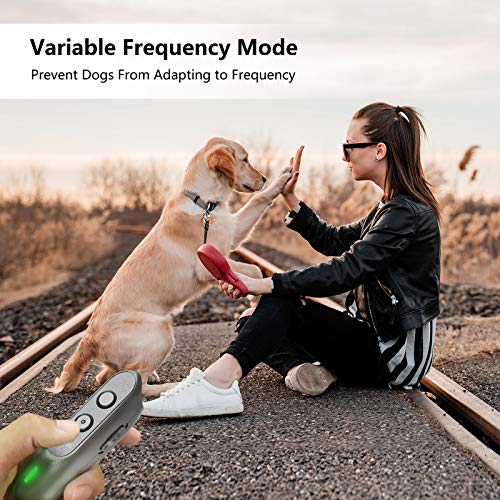 armous Anti Barking Device Ultrasonic Dog Barking Deterrent Devices 3 in 1 Bark Control Training of Safe to Use with LED Indicator and Wrist Strap