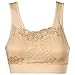 Genie(r) Bra Women's Milana Bra with Lace Overlay and Removable Pads - Nude - Medium