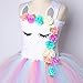 HJTT Girls Unicorn Costume Pastel Flowers Toddler Kids Princess Tutu Dress Up Clothes for Halloween Birthday Party Outfit