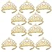 XiangGuanQianYing Princess Dress Up Crowns and Tiaras for Child from 3 Years Up Party Favors Pink Tiara Plastic Gold Tiara(10 Pack) (Heart Pink)