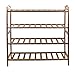 HQdeal Bamboo Shoe Rack 4 Tiers Free Standing Shoe Tower Storage Organizer Shelf Boot Stand for Entry Closet Adjustable Eco-Friendly