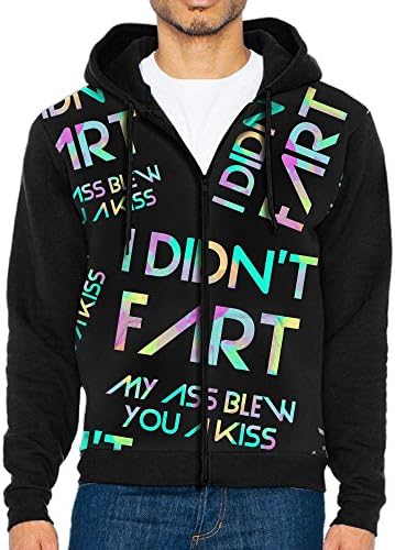 DO7Ss Hoodies I Didn't Fart My Ass Blew You A Kiss Colortone Men 3D Print Hoodies Pullover Zip Hooded With Big Pockets