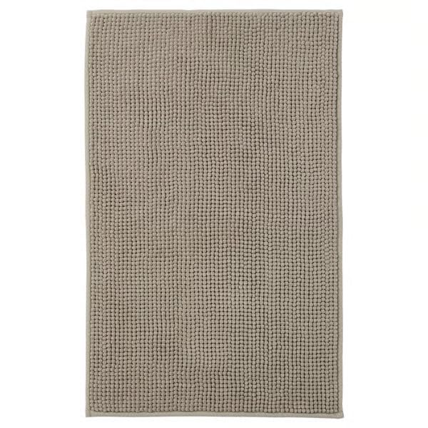 IKEA TOFTBO Microfiber Bath Mat - 50x80 cm - Ultra Soft Super Absorbent Fast Dry (1, Beige) by Toftbo