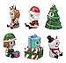 Ebros Limited Edition Christmas Furry Bones Chimney Santa Claus Nutcracker Gingerbread Man String Light Bulb Skeletons Figurine Set of 4 Skeleton Skulls Furrybones Holiday Jolly Season Collectibles
