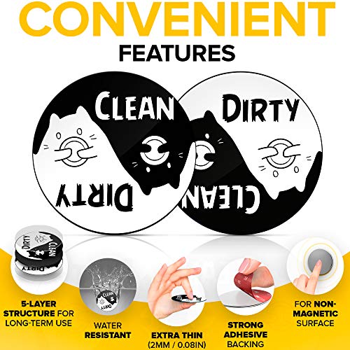 Dishwasher Clean Dirty Funny Cat Sign Great as Kitchen Gifts