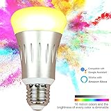 Smart Light Bulb,Works with Google Home,WiFi Light Bulbs,Multicolored LED Bulbs,LED Light Bulbs Dimmable,Smartphone Controlled Daylight & Night Light,Home Lighting