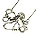 Martine Mall Steampunk Octopus Nautical Pirate Necklace Pendant Charm Jewelry