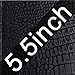 iPhone 8 Plus Case,iPhone 7 Plus Case, WWW [Crocodile Pattern] RFID-Resisting Premium PU Leather Wallet Case Flip Phone Case Cover with Card Slots for iPhone 7 Plus/8 plus  Black