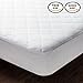 Queen Mattress Pad Cover -Queen Size Bed Pad (60x80 inch Deep Pocket Stretches up to 16 inches)- Quilted Fitted Sheet for Mattress, White