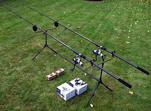 Skorpion Westline ANGELSET 2 KARPFENRUTEN 2 KARPFENROLLEN Rod POD 2 ELEKTRISCHE BISSANZEIGER KARPFENSET NEU