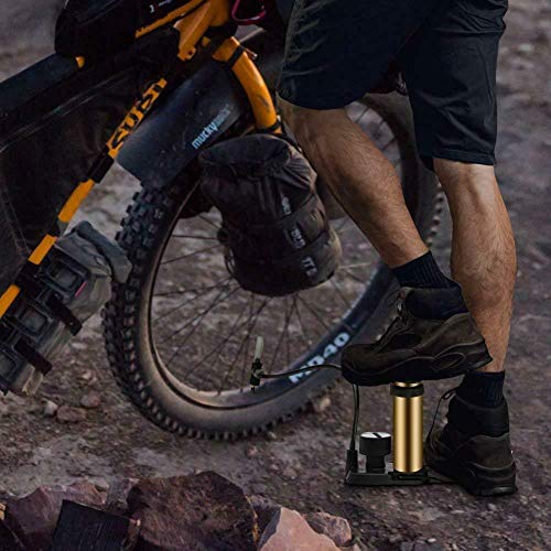 image for Sunjoyco Bike Pump, Aluminum Alloy Portable Bike Floor Pump with Press